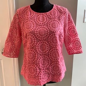 Pink Embroidered Boden Summer Top